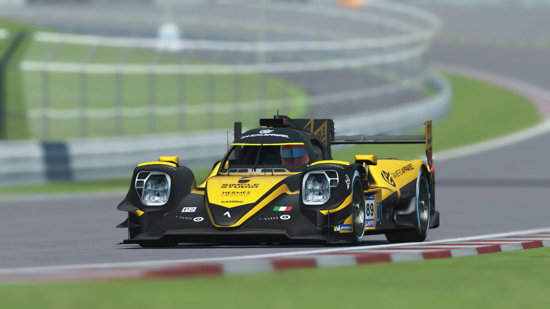 Black and yellow racecar livery design